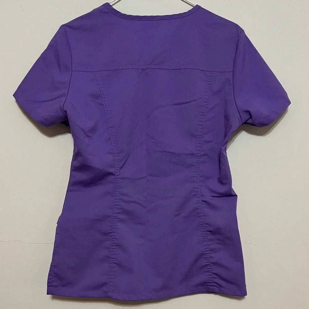 Sanibel Scrub Top. Purple. Small - Picture 2 of 5